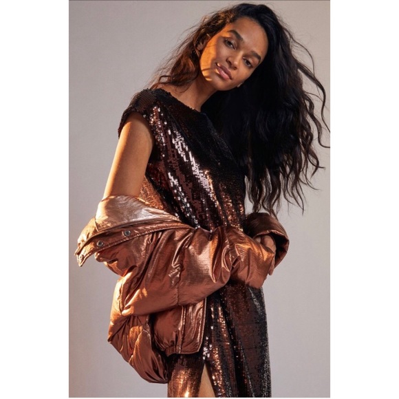 NWT ANTHROPOLOGIE MAEVE KARA SEQUINED MINI DRESS IN WINE - Picture 4 of 10